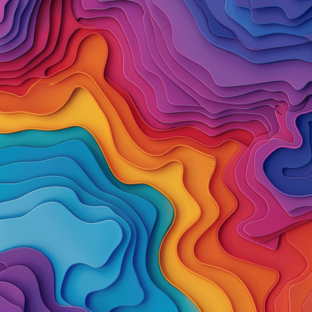 Abstract topographic contour maps with folovin elevation lines and clean moder design.の素材