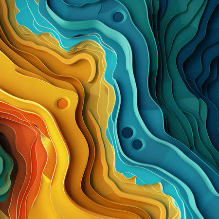 3D abstract paper art style, design layout for business presentations, flyers, posters, printsration, cards, brochure cover. Paper cut background. Abstract realistic paper decoration for designの素材