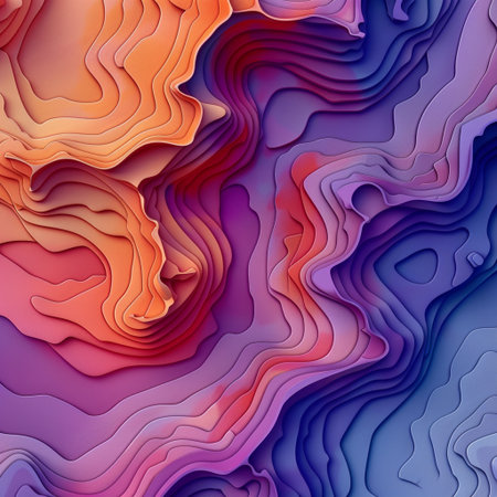 Abstract background with paper cut shapes. 3d vector Illustration.の素材