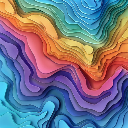 Abstract background with multicolored paper cut shapes. Vector illustration.の素材