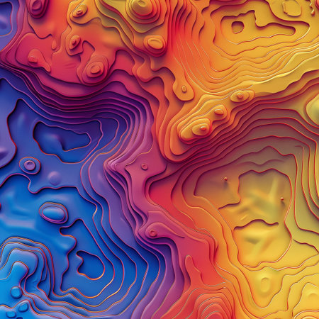 Abstract topographic contour maps with folovin elevation lines and clean moder design.の素材