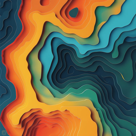 3D abstract paper art style, design layout for business presentations, flyers, posters, printsration, cards, brochure cover.の素材