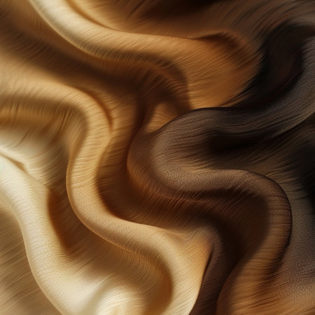 golden satin fabric as a background, closeup of photoの素材