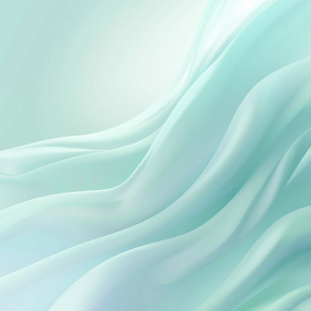 abstract background with smooth lines in light blue and turquoise colorsの素材