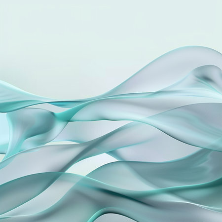 Abstract blue wavy background. 3d rendering, 3d illustration.の素材