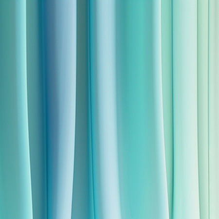 Abstract background of light blue and turquoise drapery.の素材