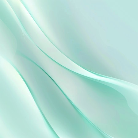 abstract background with smooth lines in green and turquoise colorsの素材