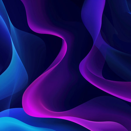 Abstract background with blue and purple wavy lines. Vector illustration.の素材