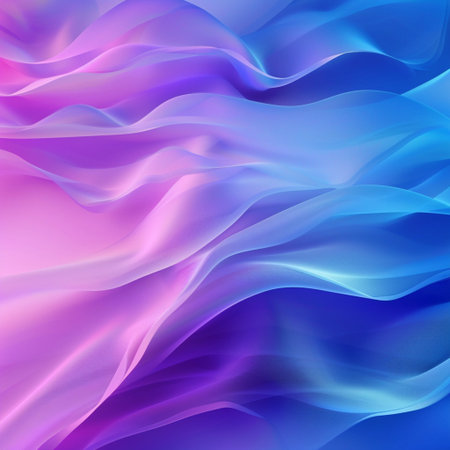 abstract background with smooth lines in blue, pink and purple colorsの素材