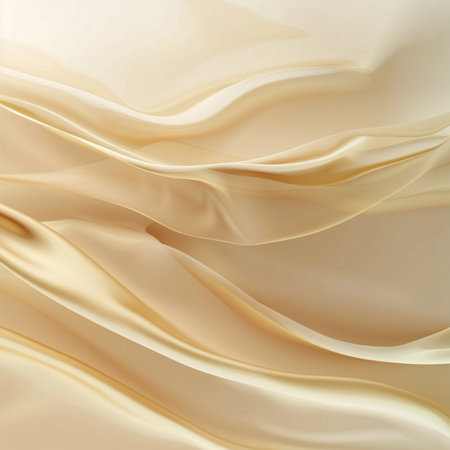 Gold satin texture background. Close up of beautiful golden satin texture.の素材