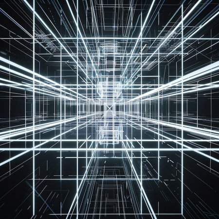 Abstract technology background, 3d illustration, computer-generated image.の素材