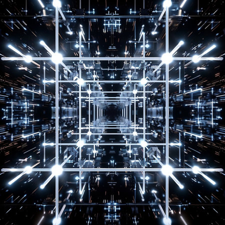 Abstract technology background. 3d rendering, 3d illustration. Computer digital drawing.の素材