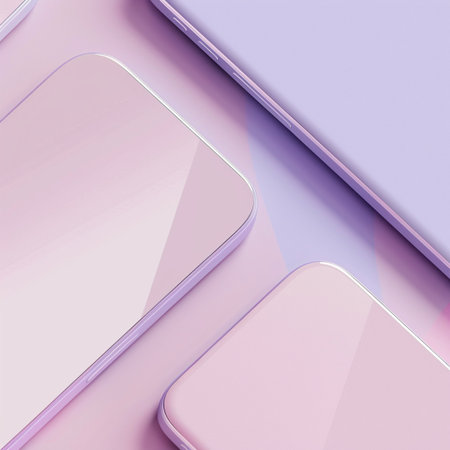 Abstract background with glossy buttons in pastel colors. 3d renderの素材