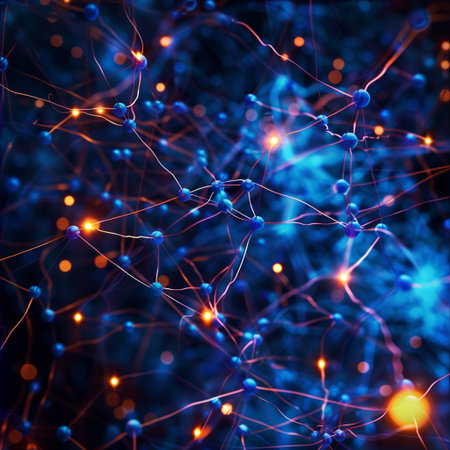 Neural network. 3d illustration. Neuron and neurons.の素材