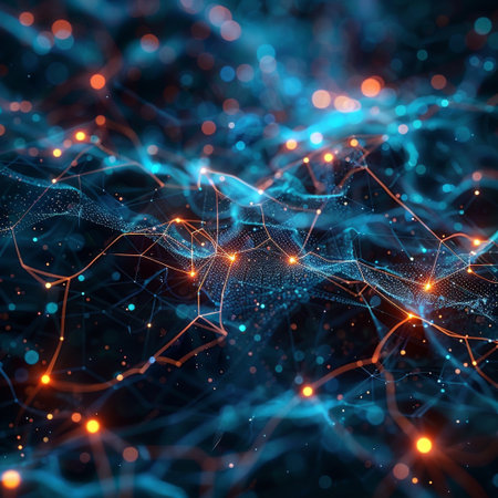 Abstract technology background. Network connection structure. Big data visualization. 3D renderingの素材