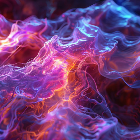 abstract fractal background a computer-generated 2D illustration, textureの素材