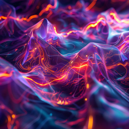 abstract fractal background a computer-generated 2D illustration, textureの素材