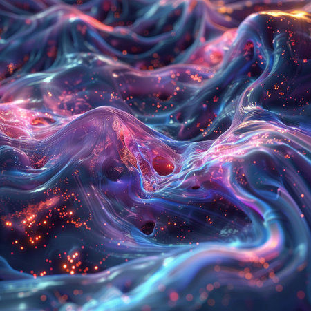 Abstract fractal. Fractal art background for creative design. Decoration for wallpaper, desktop, poster, cover booklet. Print for clothes, t-shirt. Creative illustration for designの素材