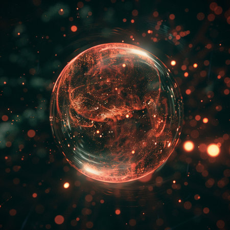 3D illustration of abstract fractal for creative design looks like planetの素材