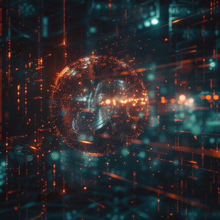 3D rendering of artificial intelligence. Machine learning and deep learning.の素材