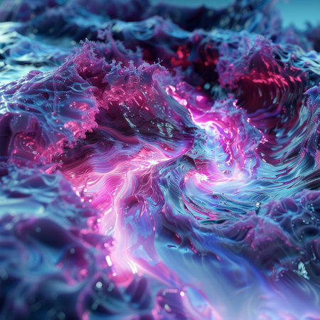 Abstract colorful background. Fantasy fractal texture. Digital art. 3D rendering.の素材