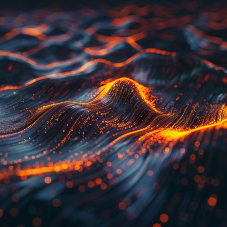 Abstract wavy background. 3d rendering, 3d illustration.の素材