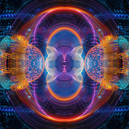 abstract fractal background a computer-generated 2D illustration, textureの素材