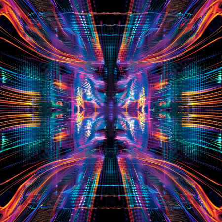 abstract fractal background a computer-generated 2D illustration, textureの素材