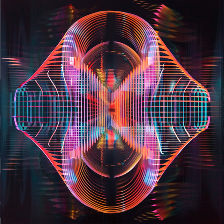 Colorful abstract background. Computer generated illustration. 3D rendering.の素材