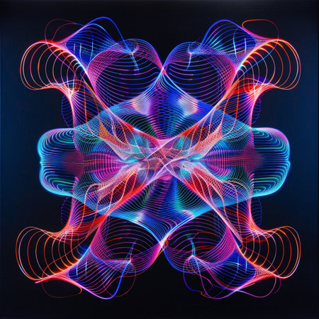 Abstract fractal background. Psychedelic digital art. 3D rendering.の素材