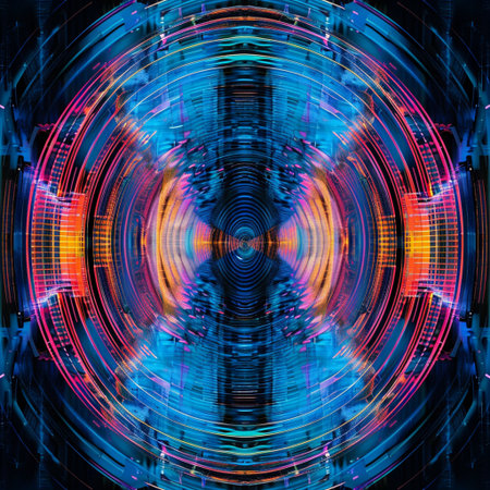 Abstract colorful background. Digital fractal art. 3D rendering.の素材