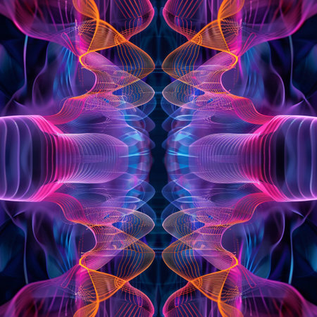 abstract fractal background a computer-generated 2D illustration, textureの素材