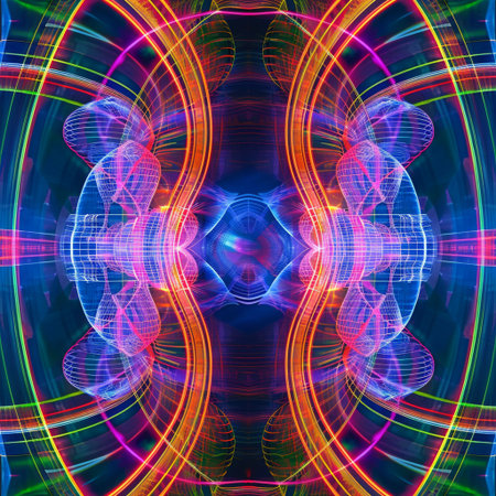 Abstract fractal. Fractal art background for creative design. Decoration for wallpaper, desktop, poster, cover booklet. Print for clothes, t-shirt. Creative illustration for designの素材