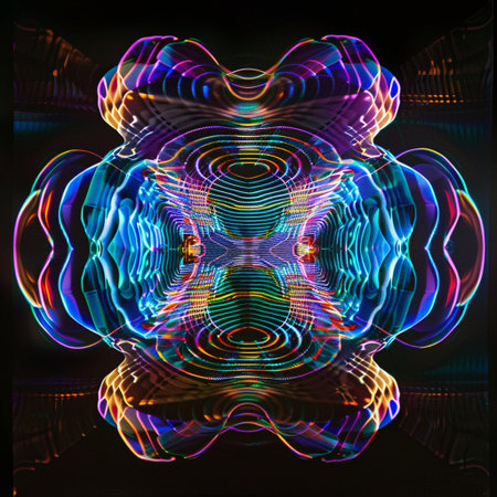 abstract background with fractal shapes and lines, computer generated imagesの素材