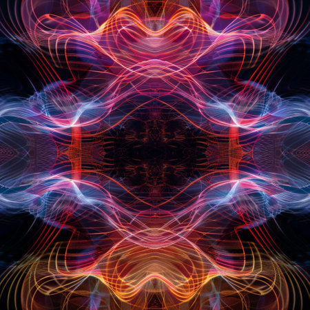 abstract fractal background a computer-generated 2D illustration, textureの素材