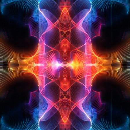 Abstract fractal computer generated composition with various geometrical shapes.の素材