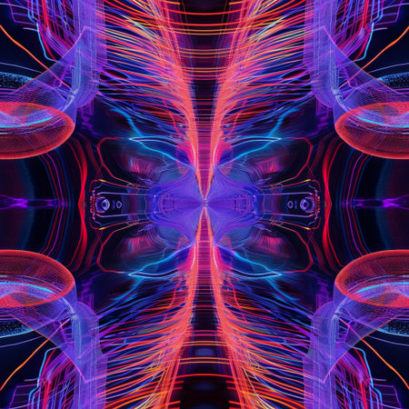 abstract fractal background a computer-generated 2D illustration, textureの素材