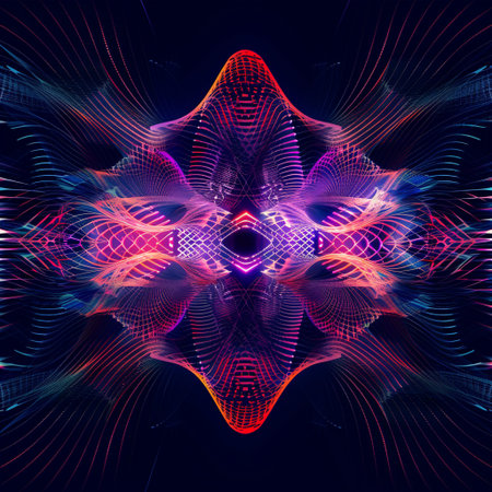 Abstract fractal. Fractal art background for creative design. Decoration for wallpaper, desktop, poster, cover booklet. Print for clothes, t-shirt. Creative illustration for designの素材