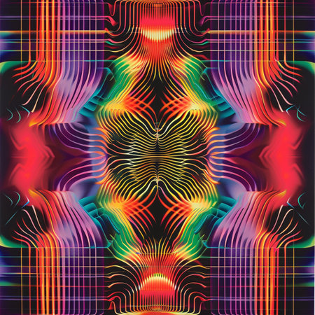 Colorful abstract background. Psychedelic fractal texture. Digital art. 3D rendering.の素材