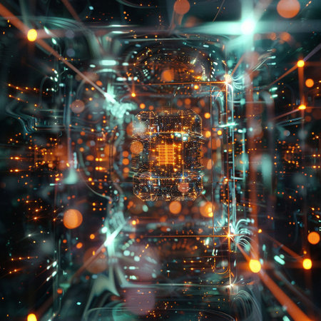 3d rendering of abstract technology concept. Computer generated image. Virtual realityの素材