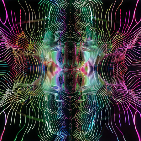 Abstract fractal background. Psychedelic digital art. 3D rendering.の素材