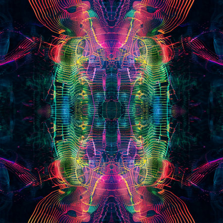 Abstract fractal background, computer-generated illustration. Digital art.の素材