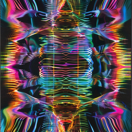 abstract background with glowing human body in the style of the 80sの素材