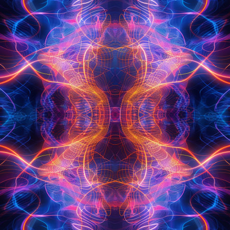 abstract fractal background a computer-generated 2D illustration, textureの素材