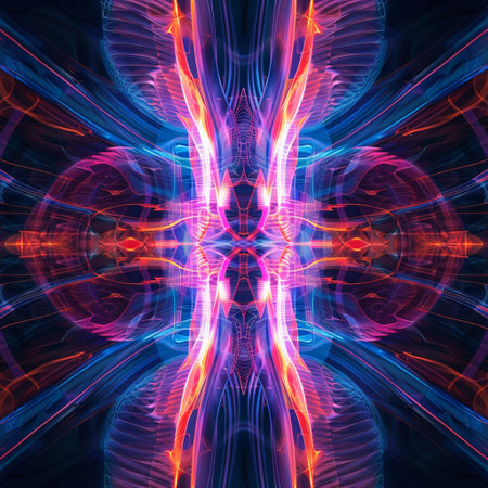 Abstract fractal background. Design element for brochure, advertisements, presentation, web and other graphic designer works. Digital collage.の素材