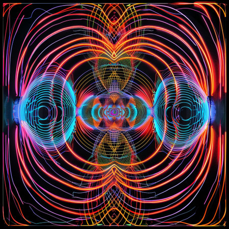 Abstract fractal. Fractal art background for creative design. Decoration for wallpaper, desktop, poster, cover booklet. Print for clothes, t-shirt. Creative illustration for designの素材