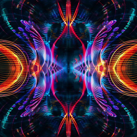 abstract fractal background a computer-generated 2D illustration, textureの素材