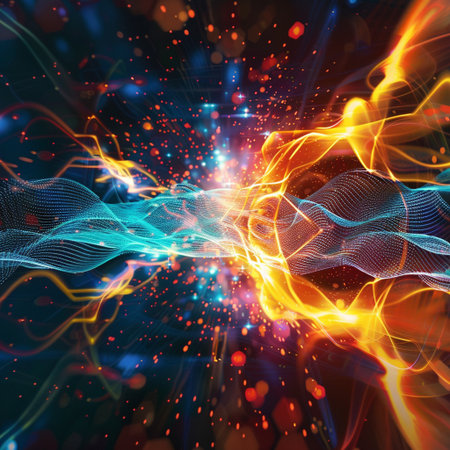 abstract technology background. 3d rendering, 3d illustration.の素材