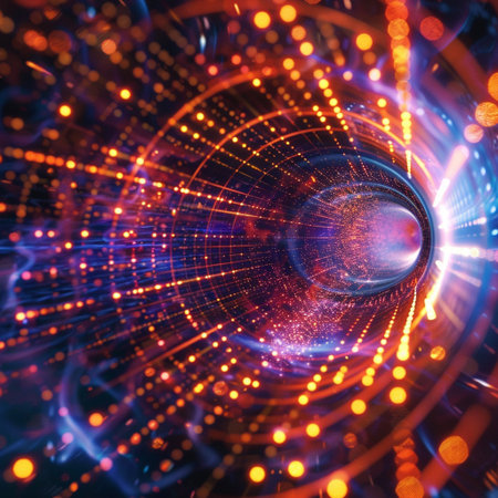 Abstract technology background. 3d rendering, 3d illustration. Computer digital drawing.の素材