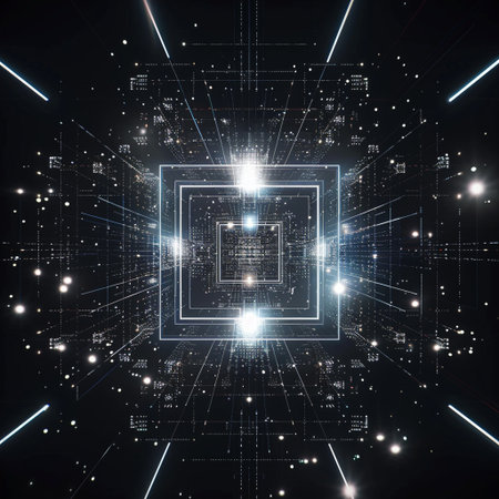 Abstract digital background. Technology and science concept. 3D Renderingの素材